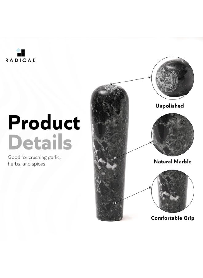 RADICALn Handmade Black Marble Pestle 5.5 Inch, Replacement for Mortar & Pestle Set, Spice Grinder & Herb Crusher, Ideal Kitchen Gadget for Cooking, Home, or Gift - Image 3